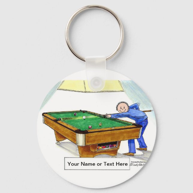 Porte-clés Billard, Joueur de billard (Recto)