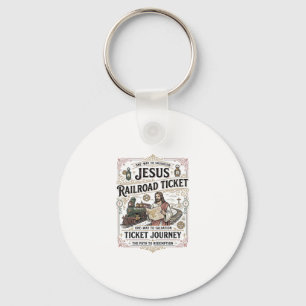 Porte-clés Billet de train Jésus Voyage Billet de train Jésus