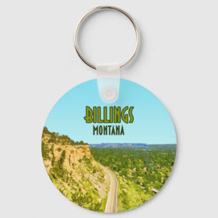 Porte-clés Billings Montana Rim Rocks Vintage