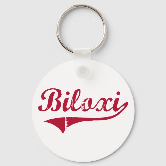 Porte-clés Biloxi Mississippi Classic Design (Recto)