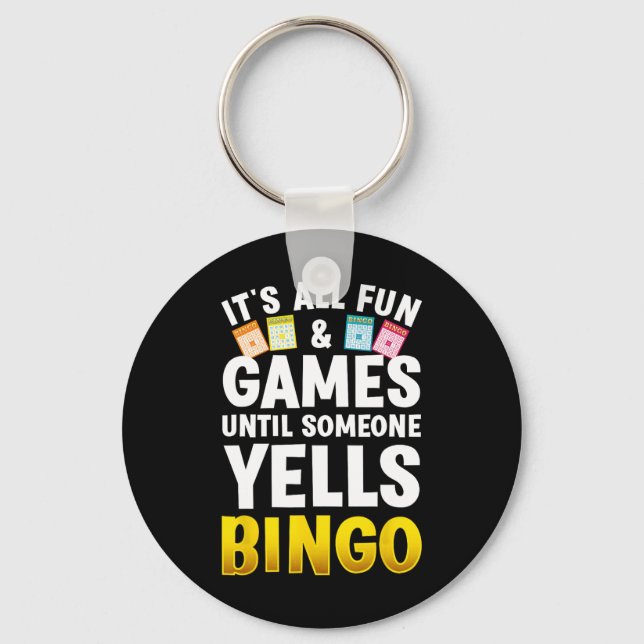 Porte-clés Bingo Conception Pour Hommes Femmes Bingo Novelité (Recto)