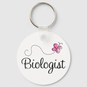 Porte-clés Biologiste Rose Cute