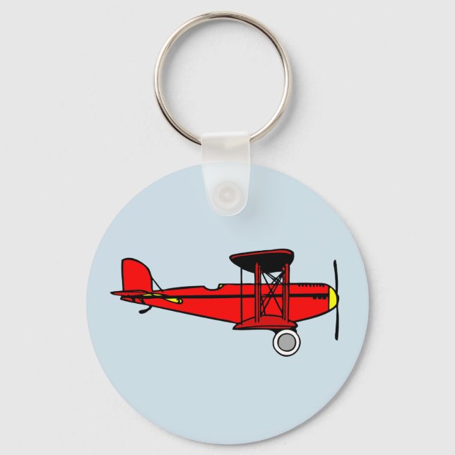 Porte-clés Biplane rouge (Recto)