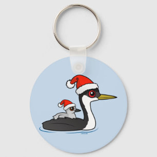 Porte-clés Birdorable Western Grebe Père Noël