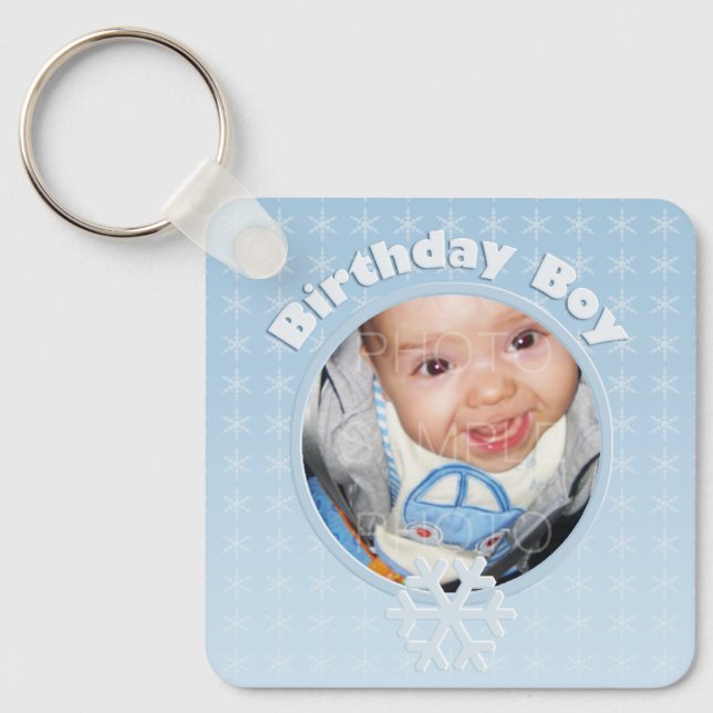 Porte-clés Birthday Boy Photo Winter Onederland (Recto)