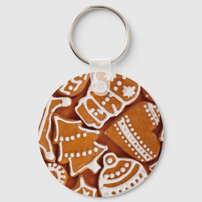 Porte-clés Biscuits en pain d'épices de Noël (Recto)