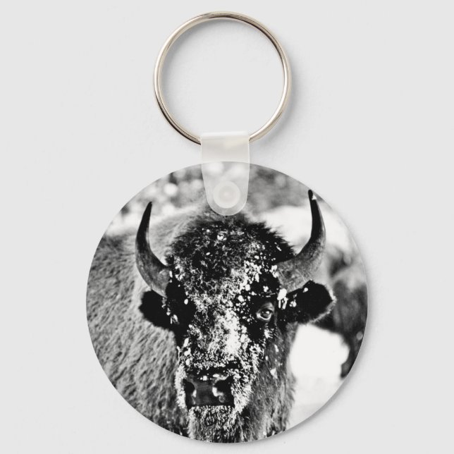Porte-clés Bison de Yellowstone gelé (Recto)