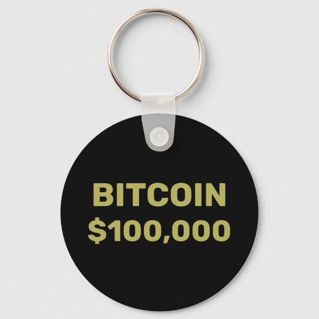 Porte-clés Bitcoin 100000 Célébration (Recto)