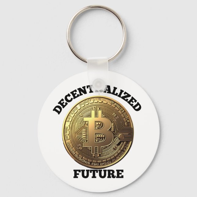 Porte-clés Bitcoin Futur Décentralisé (Recto)