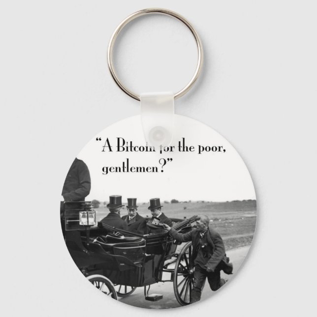 Porte-clés Bitcoin mendiant (Recto)