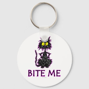 Porte-clés Bite-Moi ! Conception de cadeaux de chat