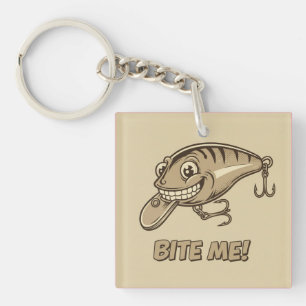 Porte-clés Bite-Moi ! Porte - clé acrylique de leurres de pêc