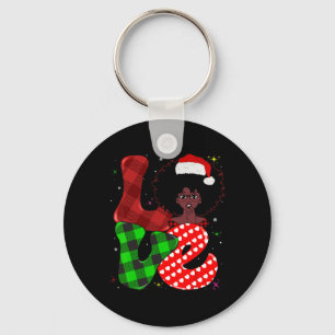 Porte-clés Black African Girl American Melanin Christmas Sant
