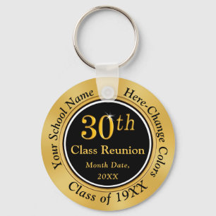 Porte-clés Black and Gold High School Reunion Ideas 30 years