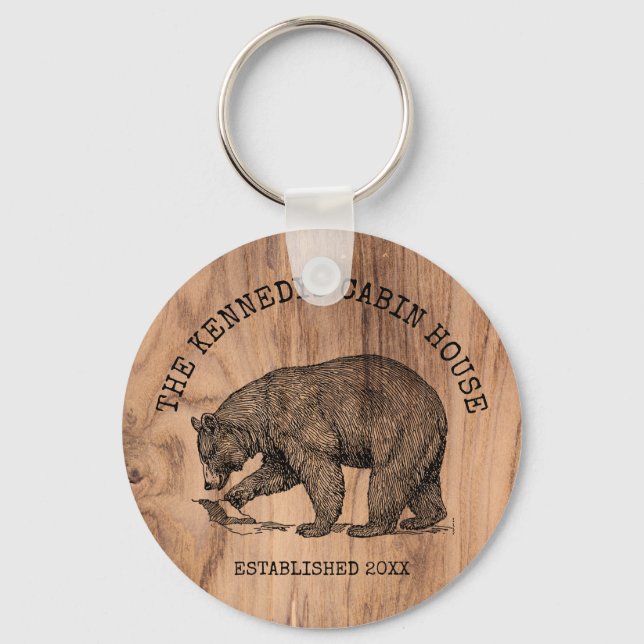 Porte-clés Black Bear Family (Recto)