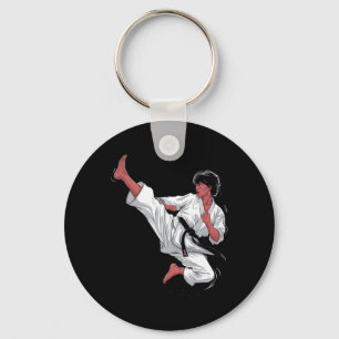 Porte-clés Black Belt Karate Fighter