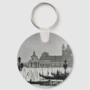 Porte-clés Black Blanc Grand Canal Venise Italie Voyage