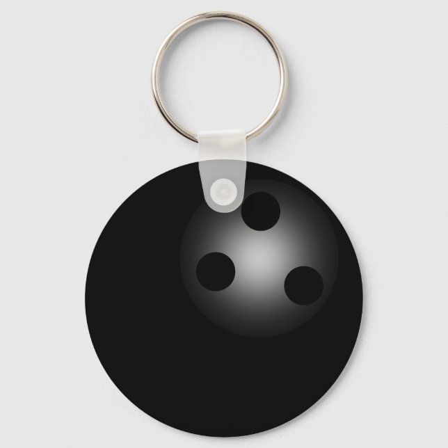 Porte-clés Black Bowling Ball Plain Simple Porte - clé (Recto)