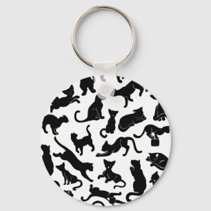 Porte-clés Black Cat Pattern