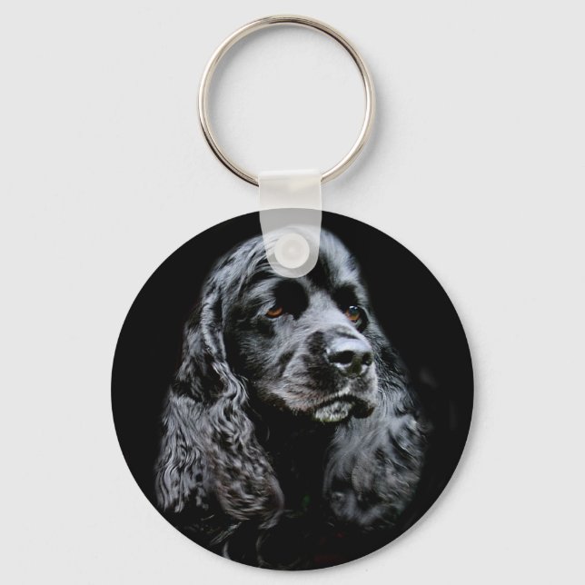 Porte-clés Black Cocker Spaniel (Recto)