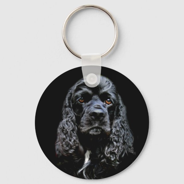 Porte-clés Black Cocker Spaniel (Recto)