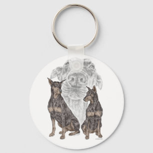 Porte-clés Black Doberman Dogs for keys