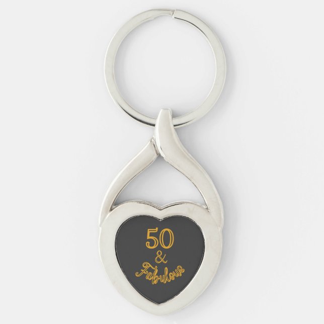 Porte-clés Black et Gold 50 et Fabulous (Devant)