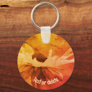 Porte-clés Black Eyed Susan Flower Vintage Personalized