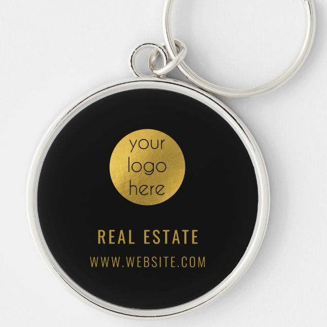 Porte-clés Black Gold Professional Real Agent Business (Devant)