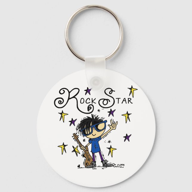 Porte-clés Black Hair Boy Rock Star (Recto)
