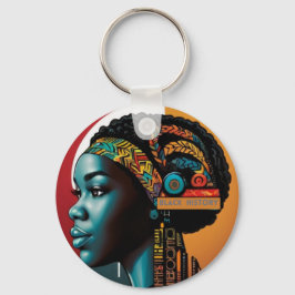 Porte-clés Black History mois mignonne femme porte - clé