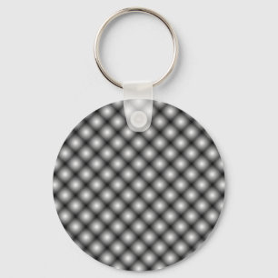 Porte-clés Black Mesh White Balls Moire par Kenneth Yoncich