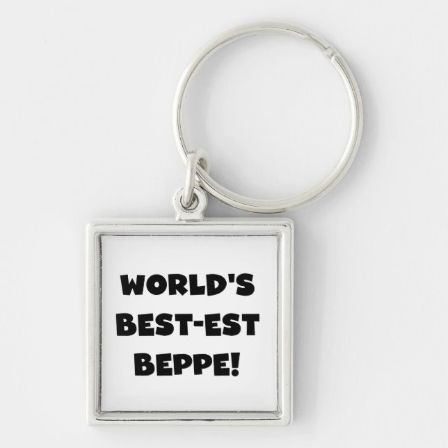 Porte-clés Black Text Meilleurs T-shirts et cadeaux de Beppe (Devant)