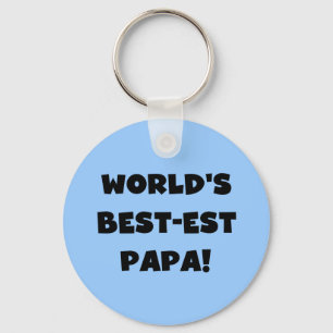 Porte-clés Black Text World's Best of Papa Tshirts and Gifts