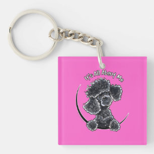 Porte-clés Black Toy Poodle IAAM