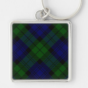 Porte-clés Black Watch Tartan bleu vert Plaid