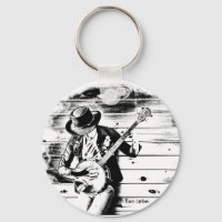 Black & White Banjo Man - Cercle clé