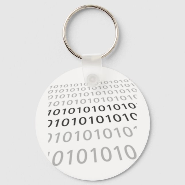 Porte-clés Black & White Binary 01 - GeekShirts (Recto)