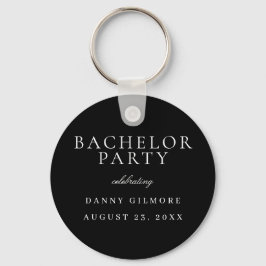 Porte-clés Black & White Classic Hommes Bachelor Party