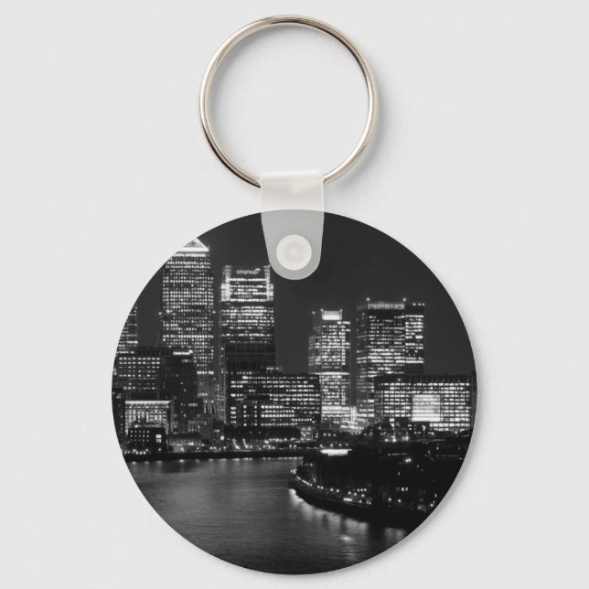 Porte-clés Black White London City Night UK Travel (Recto)