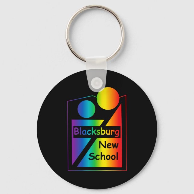 Porte-clés Blacksburg New School Retro Design  (Recto)