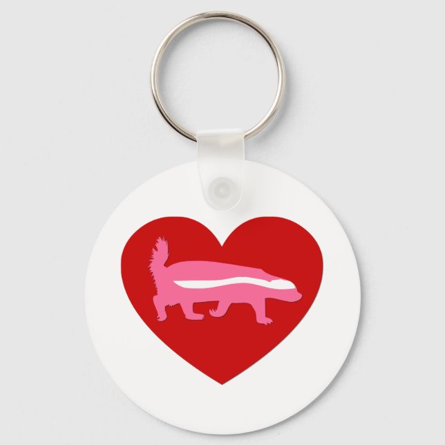Porte-clés blaireau de miel valentine (Recto)