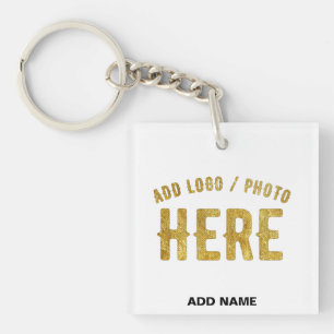 PORTE-CLÉS BLANC PERSONNALISABLE MODERNE DE MARQUE VÉRIFIÉ ST