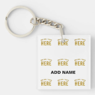 PORTE-CLÉS BLANC PERSONNALISABLE MODERNE DE MARQUE VÉRIFIÉ ST