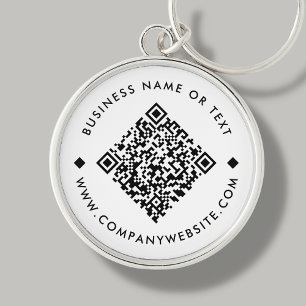 Porte-clés BLANCHE   Porte - clé de code QR personnalisé prof