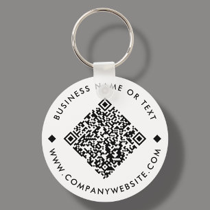 Porte-clés BLANCHE Porte - clé de code QR personnalisé prof