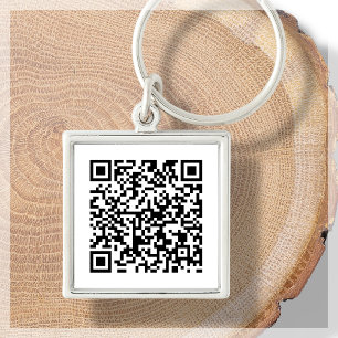 Porte-clés BLANCHE   Porte - clé de numérisation de code QR p