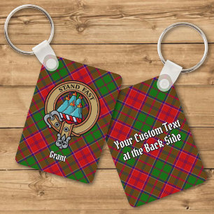 Porte-clés Blason du clan Grant sur tartan