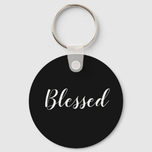 Porte-clés Blessé noir & blanc texte personnalisé texte mig