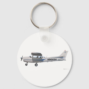 Porte-clés Bleu de Cessna 172 Skyhawk